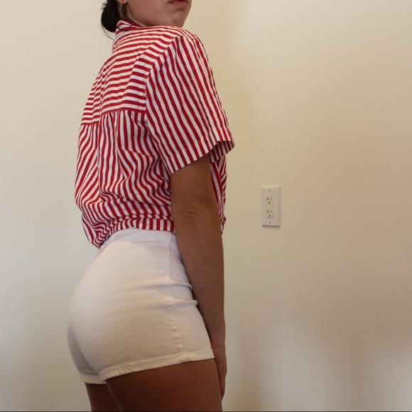 RED&WHITE Button up!! - Picture 4 of 7